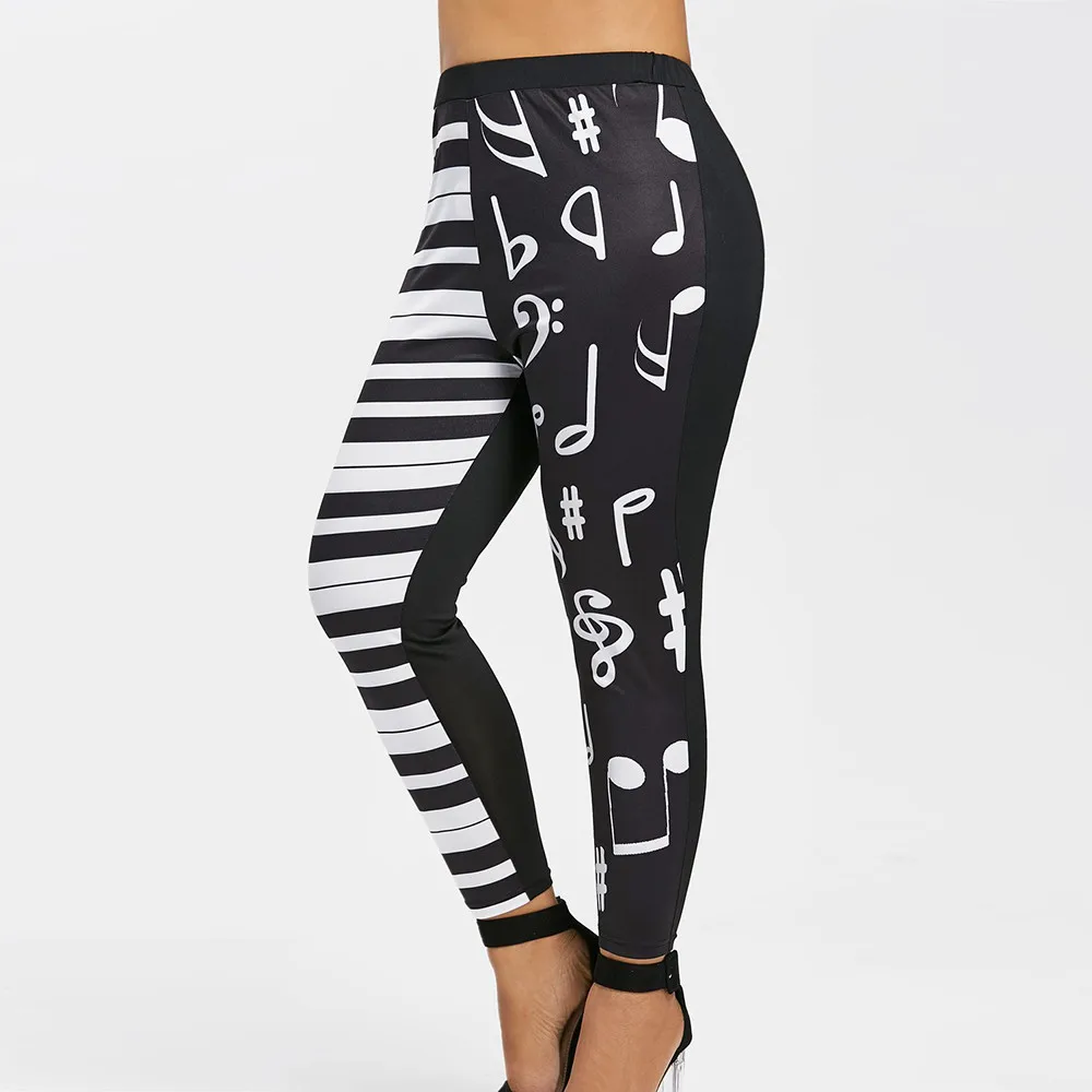 KLV Women Plus Size Mid Waist Music Note Print Elastic Pants Trousers Yoga Jogging women's leggings for fitness jogging femme#A3
KLV Women Plus Size Mid Waist Music Note Print Elastic Pants Trousers Yoga Jogging women's leggings for fitness jogging femme#A3