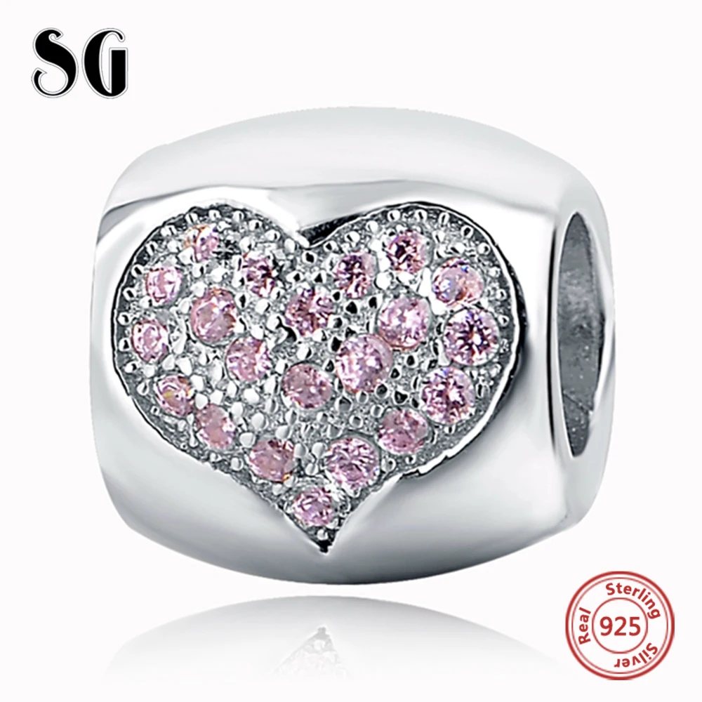 Silver Galaxy Love Heart With Pink CZ Pendant Beads For Women Bracelet Fit European Charms Silver 925 Original Fashion Jewelry
Silver Galaxy Love Heart With Pink CZ Pendant Beads For Women Bracelet Fit European Charms Silver 925 Original Fashion Jewelry