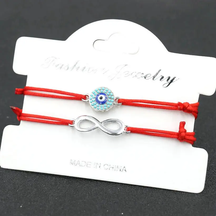 2pcs/set Lucky Silver Color Evil Eye Infinity Bracelet Red Thread String Couple Wish Bracelet For Girl Women Friendship Jewelry
2pcs/set Lucky Silver Color Evil Eye Infinity Bracelet Red Thread String Couple Wish Bracelet For Girl Women Friendship Jewelry