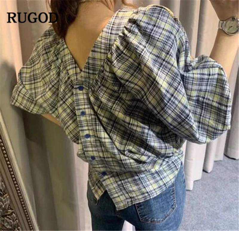 RUGOD 2019 New Arrival Women Two-side Wearing Plaid Shirt Half Sleeves Loose Slim Stylish Popular Blouse Characteristic Mujer
RUGOD 2019 New Arrival Women Two-side Wearing Plaid Shirt Half Sleeves Loose Slim Stylish Popular Blouse Characteristic Mujer