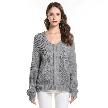 Fall Winter Sexy Deep V Neck Cable Knit Batwing Sweater for Women Kawaii Ladies Drop Shoulder Cosy Loose Pullover Jumper
Fall Winter Sexy Deep V Neck Cable Knit Batwing Sweater for Women Kawaii Ladies Drop Shoulder Cosy Loose Pullover Jumper