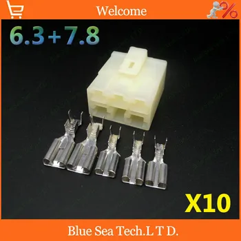 10 sets 6.3mm+7.8mm 5 Pin/way male Auto electronic plug,Car electrical connector for Motorcycle,truck,car
10 sets 6.3mm+7.8mm 5 Pin/way male Auto electronic plug,Car electrical connector for Motorcycle,truck,car