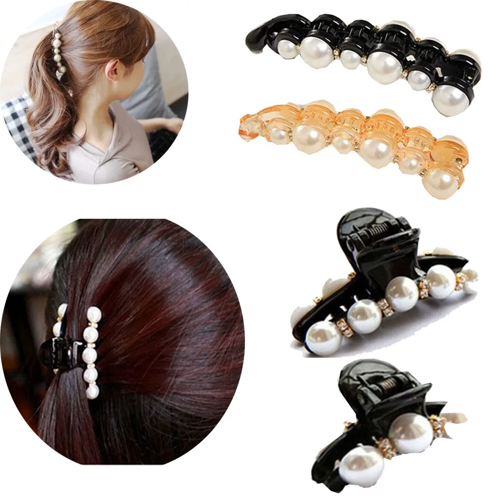 Women Pearl Rhinestone Banana Hair Clips Claws for Lady Adult Hair Combs Fashion Elegant Party Barrettes Hair Accessories
Women Pearl Rhinestone Banana Hair Clips Claws for Lady Adult Hair Combs Fashion Elegant Party Barrettes Hair Accessories