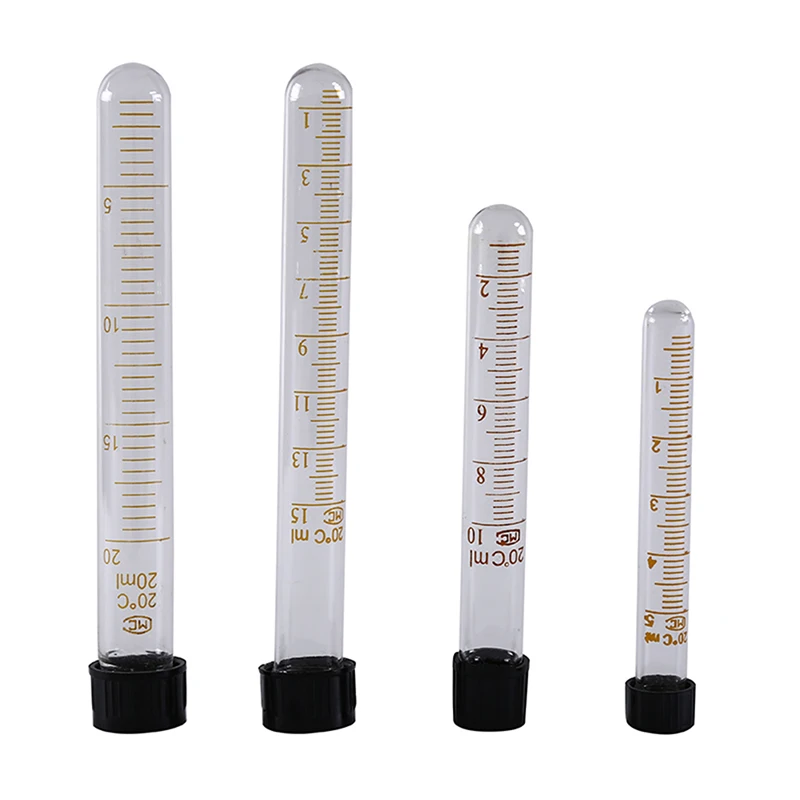 1pc 5ml/10ml/15ml/20ml Graduated Glass Test Tubes With Black Screw Cap Lab Supplies
1pc 5ml/10ml/15ml/20ml Graduated Glass Test Tubes With Black Screw Cap Lab Supplies
