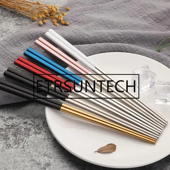 100pairs 23cm Square Chopsticks 304 Stainless Steel Titanium Gold Rose Gold Sushi Hashi Colorful Chopstick
100pairs 23cm Square Chopsticks 304 Stainless Steel Titanium Gold Rose Gold Sushi Hashi Colorful Chopstick