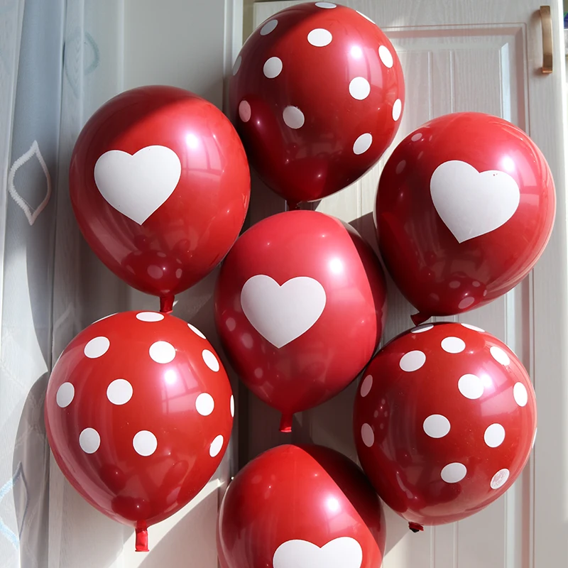 50pcs/lot Rubby Red Heart balloons Romantic Polka dots balloons Wedding Decoration Birthday Party Supplies Helium Round Balloon
50pcs/lot Rubby Red Heart balloons Romantic Polka dots balloons Wedding Decoration Birthday Party Supplies Helium Round Balloon