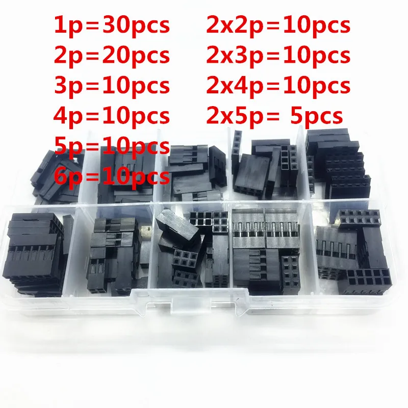 125pcs Dupont sets Kit with box 1P/2P/3P/4P/5P/6P/2*2/2*3/2*4/ 2*5Pin Housing Plastic Shell Terminal Jumper Wire Connector set
125pcs Dupont sets Kit with box 1P/2P/3P/4P/5P/6P/2*2/2*3/2*4/ 2*5Pin Housing Plastic Shell Terminal Jumper Wire Connector set