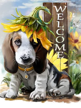 Full 5D Diy Daimond Painting "Cute Puppy&Sunflower" 3D Cross-stitch Round Rhinestone Full Pasted Diamant Painting Embroidery
Full 5D Diy Daimond Painting "Cute Puppy&Sunflower" 3D Cross-stitch Round Rhinestone Full Pasted Diamant Painting Embroidery