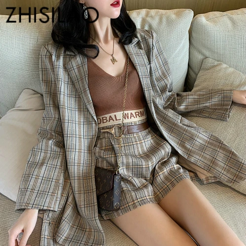 Plaid Work Ol Suit Female Blazer And Pants Suit Set Lattice Blazer Tracksuit Women 2019 Office Set 2 Pieces Outfits Female
Plaid Work Ol Suit Female Blazer And Pants Suit Set Lattice Blazer Tracksuit Women 2019 Office Set 2 Pieces Outfits Female