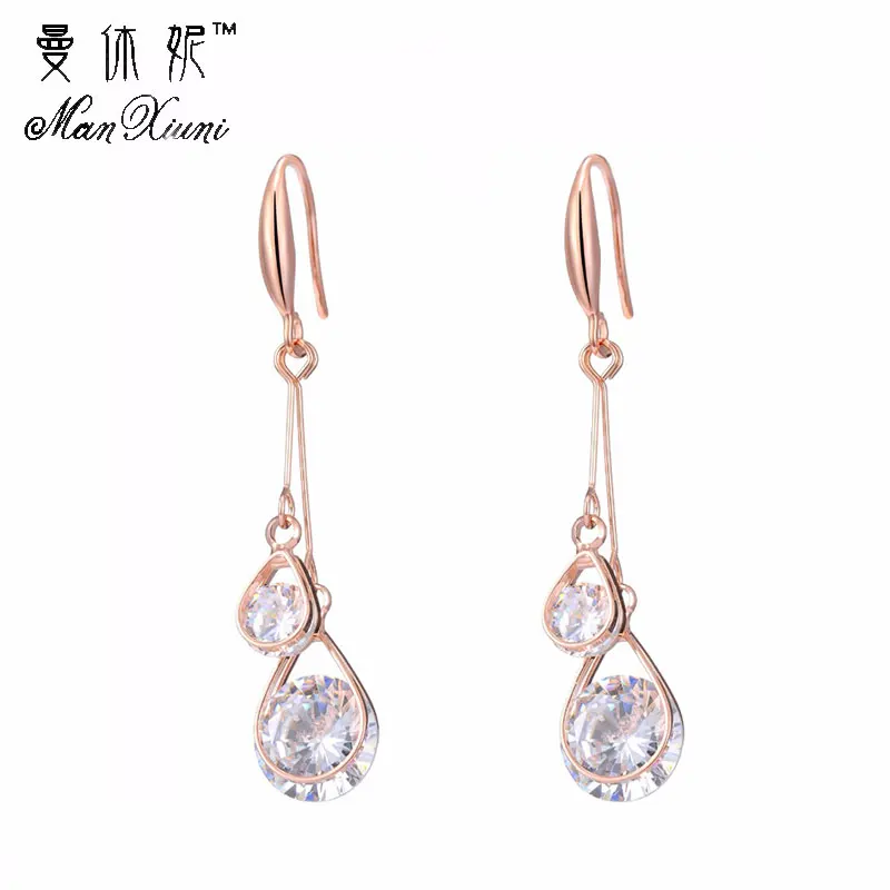 2019 New Korean Style Fine color Rose Gold Earring Women Fashion Jewelry Cubic Zirconia Hanging Earring Female Earring Hot Sale
2019 New Korean Style Fine color Rose Gold Earring Women Fashion Jewelry Cubic Zirconia Hanging Earring Female Earring Hot Sale