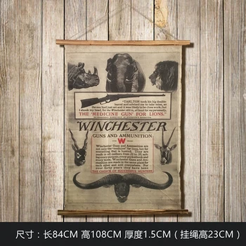 Large Retro WINCHESTER Linen Cloth Painting Scrolls Poster Mural Paintings Banners Hanging Art Office Loft Ornament Wall
Large Retro WINCHESTER Linen Cloth Painting Scrolls Poster Mural Paintings Banners Hanging Art Office Loft Ornament Wall