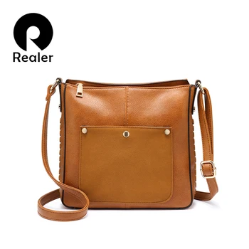 

Realer Women Shoulder Bag PU Leather Classic Messenger Bag for Ladies Crossbody Bag Small Flap Designer High Quality Fashion