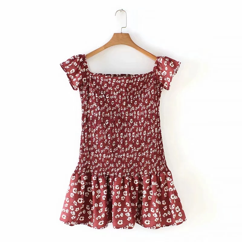 flower printing slash neck women folding dirndl mini dress casual lady short sleeve dresses fashion femme streetwear D2829
flower printing slash neck women folding dirndl mini dress casual lady short sleeve dresses fashion femme streetwear D2829