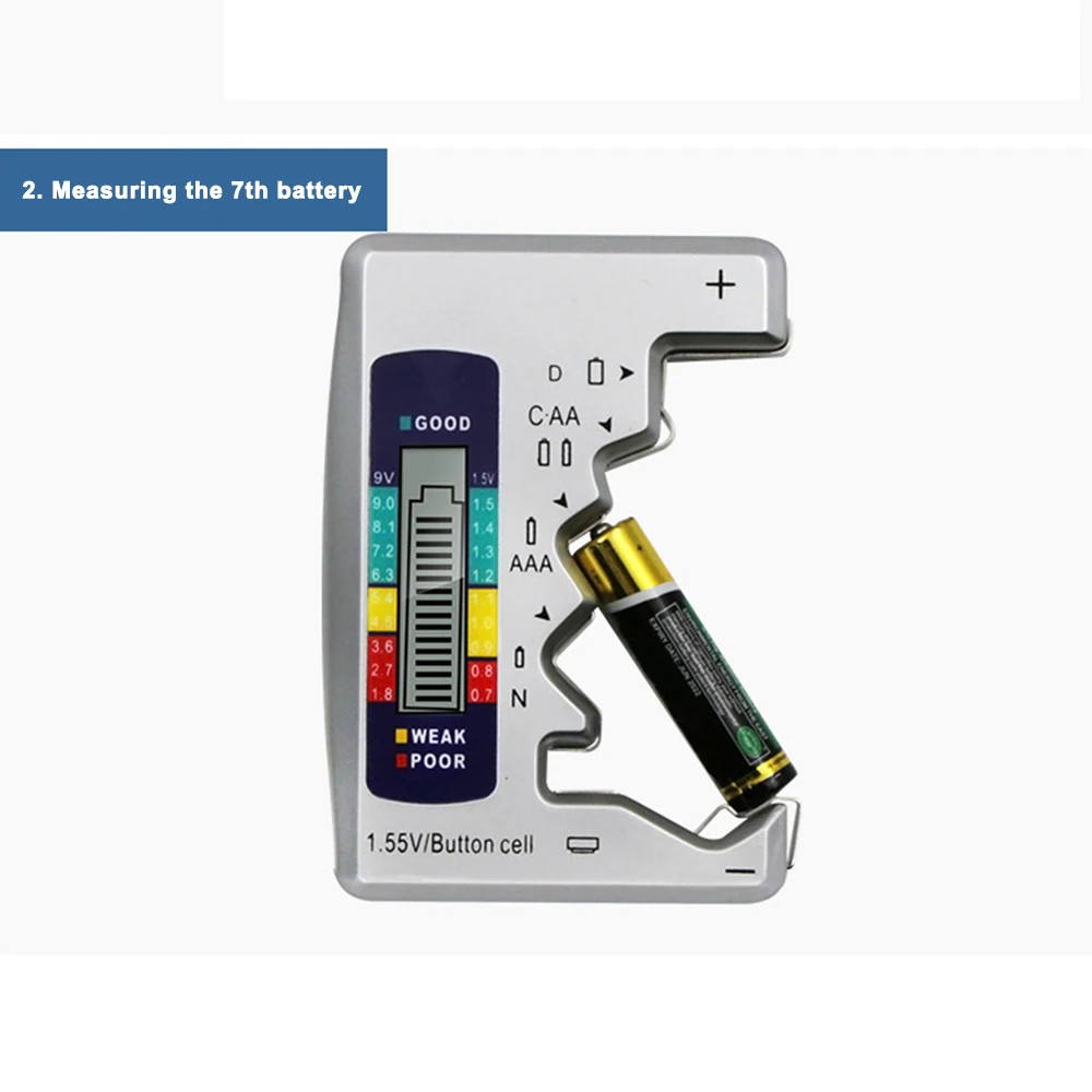 Battery Tester Digital Capacity Tester Checker For Lithium Battery AA/AAA/1.5V 9V Power Supply Tester Measuring Instrument Tools
Battery Tester Digital Capacity Tester Checker For Lithium Battery AA/AAA/1.5V 9V Power Supply Tester Measuring Instrument Tools