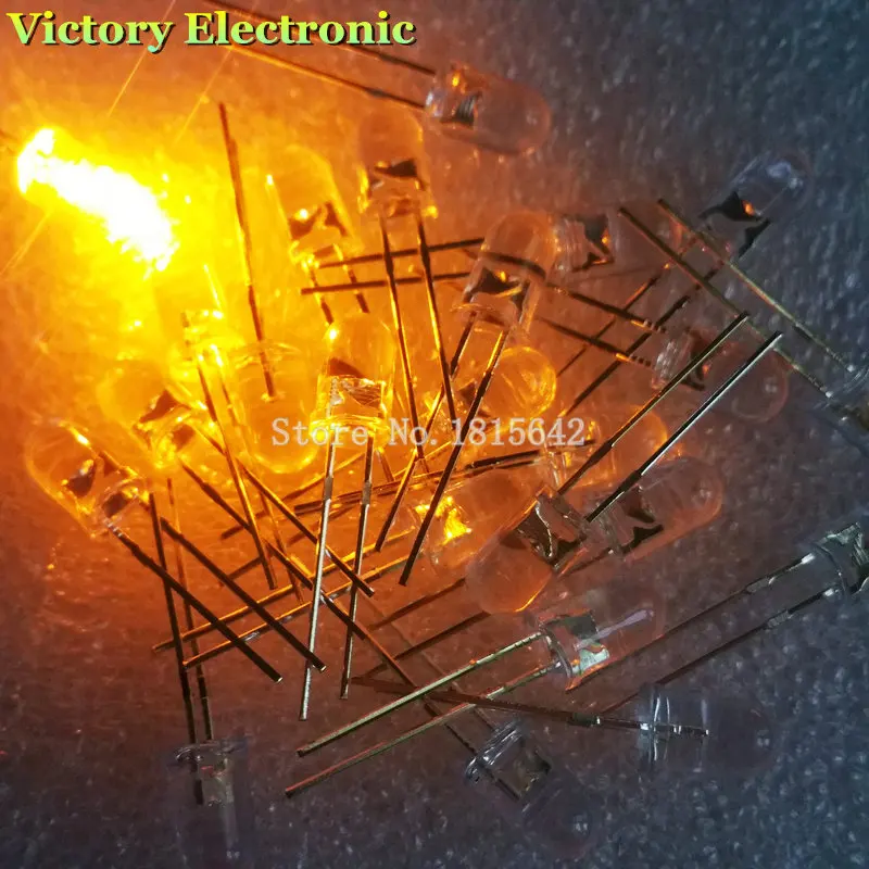 200PCS/Lot 5mm Round Yellow LED Diode Super Bright Water Clear LED Light Lamp Yellow color New
200PCS/Lot 5mm Round Yellow LED Diode Super Bright Water Clear LED Light Lamp Yellow color New