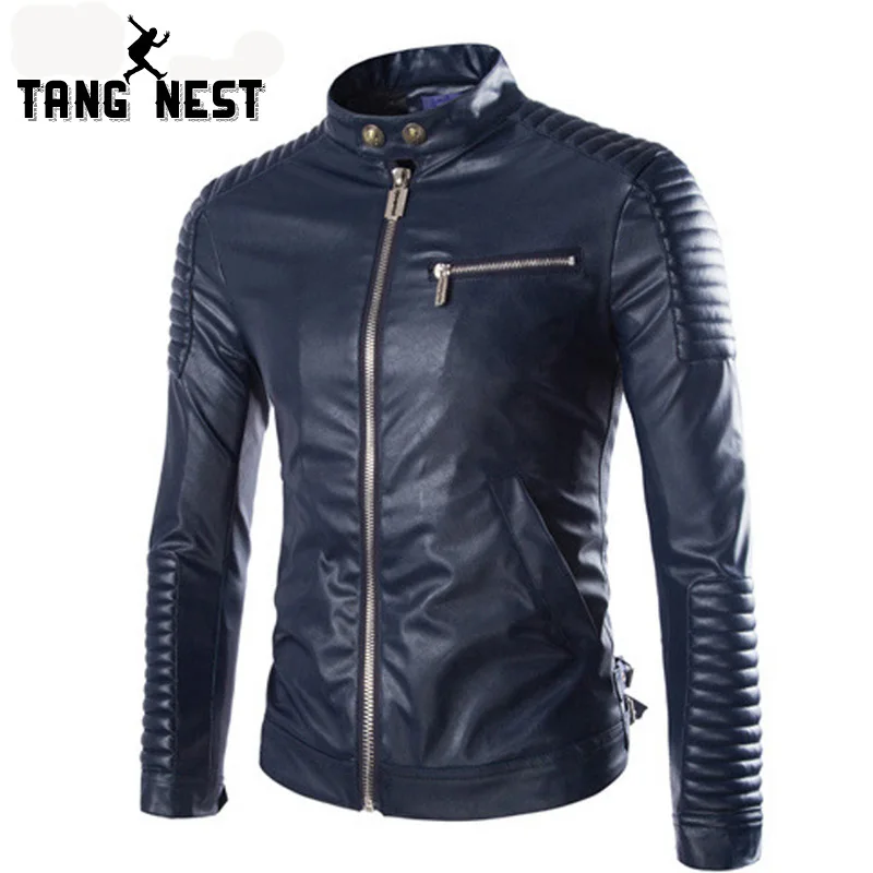 TANGNEST Fashion Men Leather Jacket 2019 Hot Sale Mandarin Collar PU Leather Jacket Men Three Colors Size XXL Mens Jacket MWP339
TANGNEST Fashion Men Leather Jacket 2019 Hot Sale Mandarin Collar PU Leather Jacket Men Three Colors Size XXL Mens Jacket MWP339