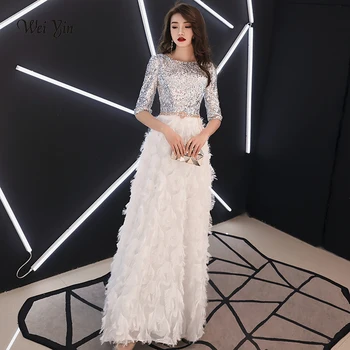 weiyin Robe de Soiree Long Evening Dress 2020 White Bling Sequins O-neck Evening Gowns Floor-length Lace Party Dresses WY1530
weiyin Robe de Soiree Long Evening Dress 2020 White Bling Sequins O-neck Evening Gowns Floor-length Lace Party Dresses WY1530