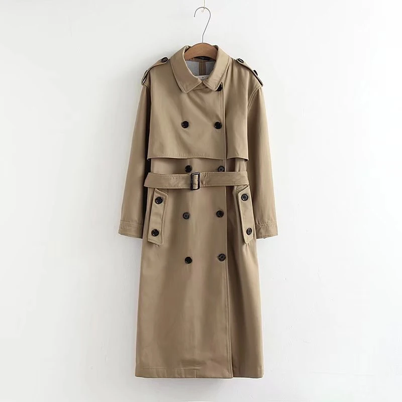 Casual Women Double Breasted Trench Coat Female Winter Autumn Tranch Korean Style Office Lady OL Wind Breaker Long Coat
Casual Women Double Breasted Trench Coat Female Winter Autumn Tranch Korean Style Office Lady OL Wind Breaker Long Coat
