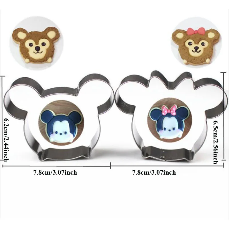 2pcs cartoon mickey minnie Metal cookie cutter Sugar icing Printing mold reposteria biscuit stamp mould baking cupcake topper
2pcs cartoon mickey minnie Metal cookie cutter Sugar icing Printing mold reposteria biscuit stamp mould baking cupcake topper