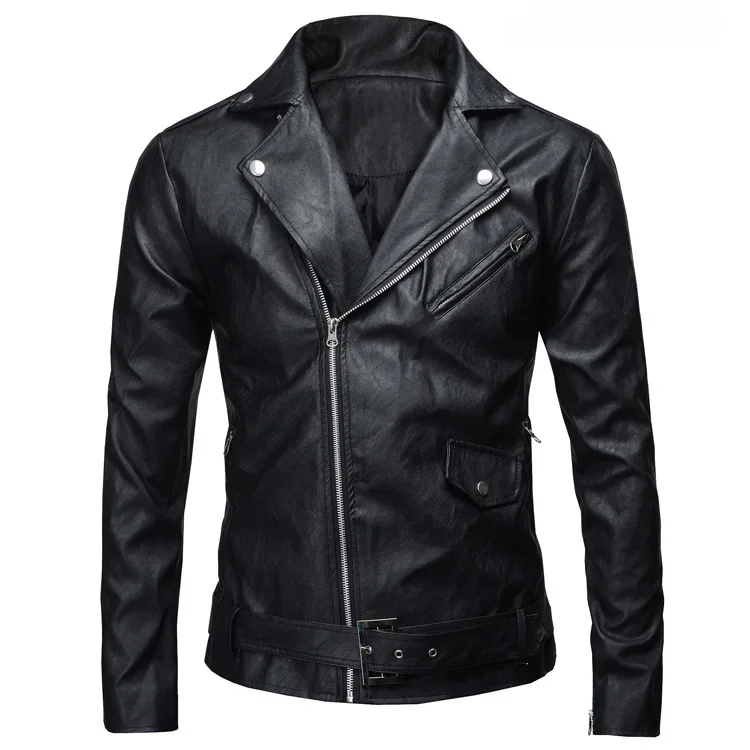 PU Leather Jacket Fashion Men's Spring Autumn Slim Fit Motorcycle Jacket With Zipper Casual Male Coat Outerwear Tops
PU Leather Jacket Fashion Men's Spring Autumn Slim Fit Motorcycle Jacket With Zipper Casual Male Coat Outerwear Tops