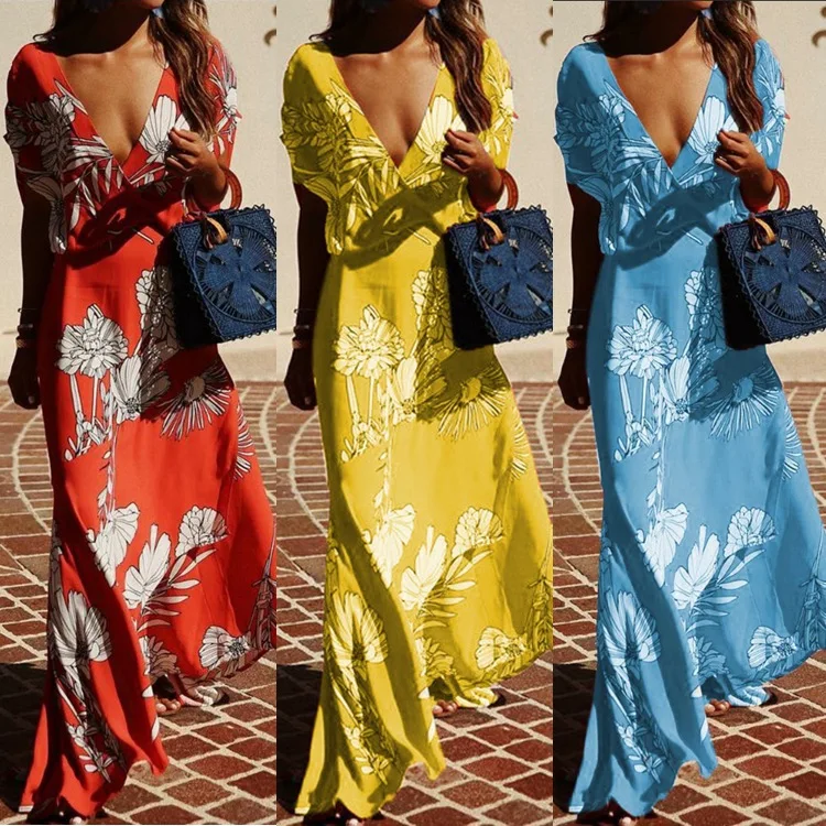 Hot style spring and summer printed dresses with large swells for cross-border plus-size dresses
Hot style spring and summer printed dresses with large swells for cross-border plus-size dresses