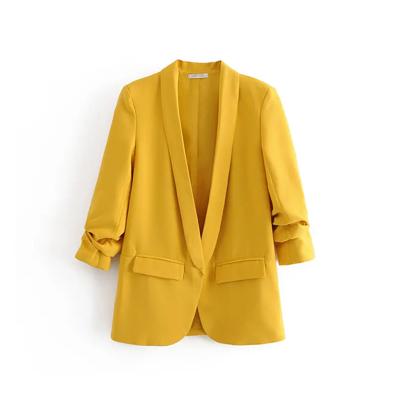 Fashion Women Candy-colored Pleated sleeves Coats 2019 Spring-Autumn Chic Ladies Slim Suits Female Feminine Blazer Jackets
Fashion Women Candy-colored Pleated sleeves Coats 2019 Spring-Autumn Chic Ladies Slim Suits Female Feminine Blazer Jackets
