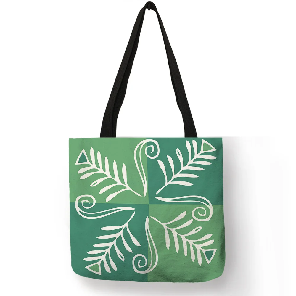 Fresh Green Leaf Printing Eco Linen Cloth Tote Bag Geometry Shape Pattern Shoulder Bag Daily Office Practical Casual Handbag
Fresh Green Leaf Printing Eco Linen Cloth Tote Bag Geometry Shape Pattern Shoulder Bag Daily Office Practical Casual Handbag