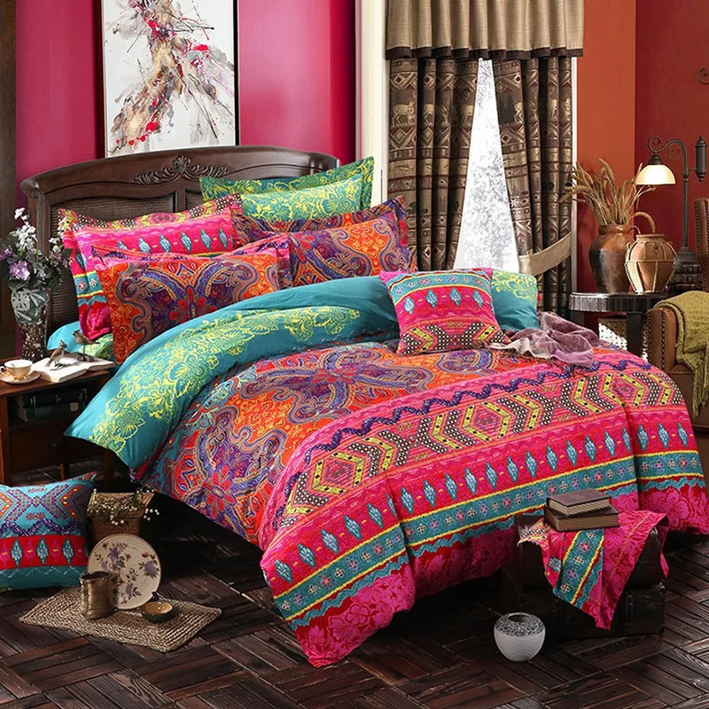 3/4pcs Bedding Set with Duvet Cover Pillowcase Flat Sheet Reactive Printing Soft Polyester Fabric Bedspread for Home Bedroom
3/4pcs Bedding Set with Duvet Cover Pillowcase Flat Sheet Reactive Printing Soft Polyester Fabric Bedspread for Home Bedroom