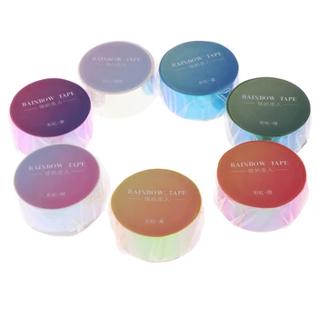 Adhesive Tape Glitter Rainbow Laser Washi Tape Stationery Scrapbooking Decorative Masking Tape School Supplies
Adhesive Tape Glitter Rainbow Laser Washi Tape Stationery Scrapbooking Decorative Masking Tape School Supplies