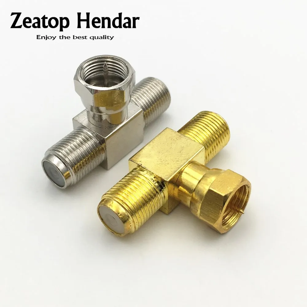 2Pcs Brass F Type 1 Male to 2 Female Jack F Plug to Dual F Jack Socket T Splitter 3 Way Adapter RF TV Coaxial Antenna Connector
2Pcs Brass F Type 1 Male to 2 Female Jack F Plug to Dual F Jack Socket T Splitter 3 Way Adapter RF TV Coaxial Antenna Connector