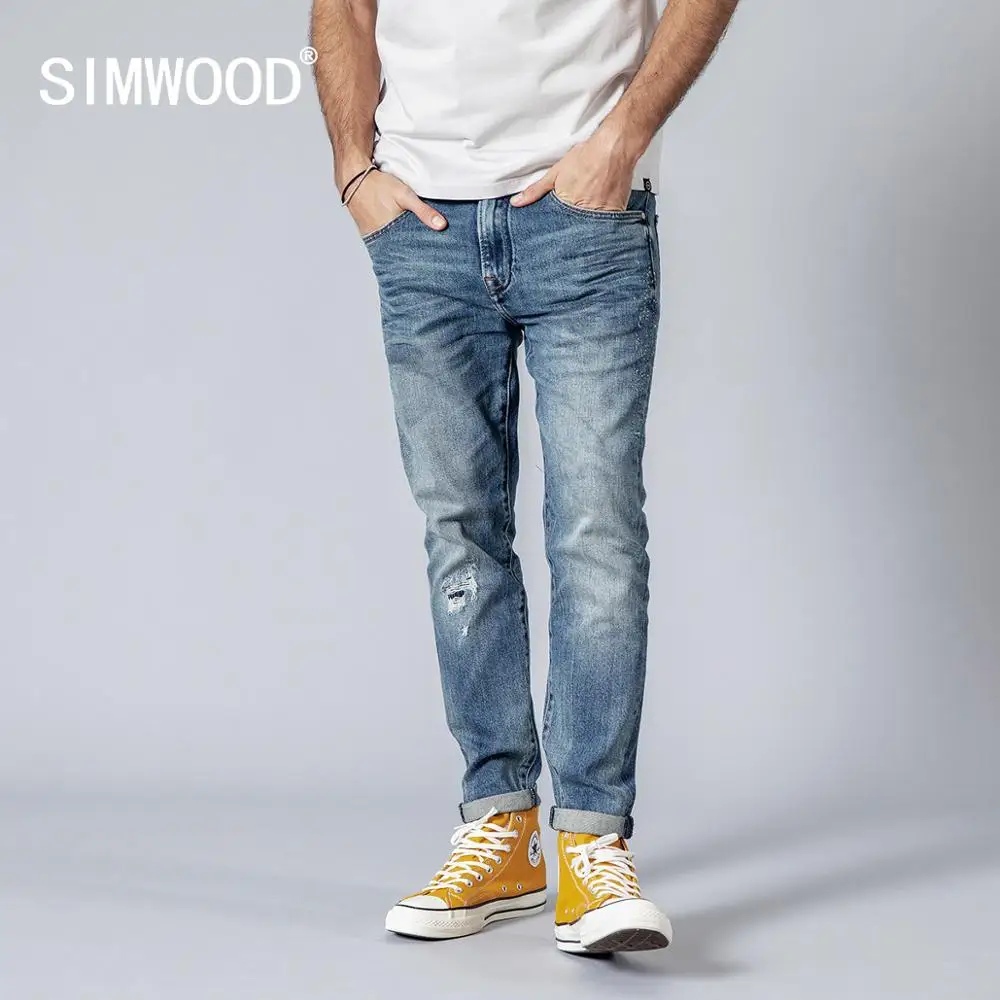 SIMWOOD 2019 Spring Summer New Hole Jeans Fashion Dark Washed Slim Fit Fashion Hip Hop Streetwear 180338
SIMWOOD 2019 Spring Summer New Hole Jeans Fashion Dark Washed Slim Fit Fashion Hip Hop Streetwear 180338