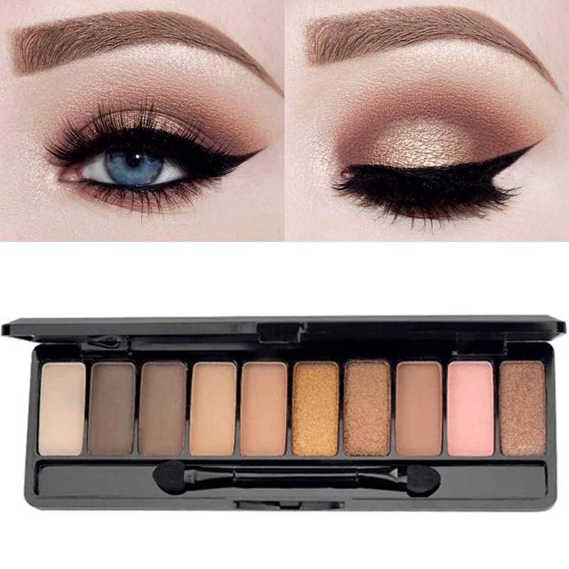 Eyeshadow Palette Waterproof Eye Pigment Mineral Powder 10 Color Shimmer Matte Nake Nude Eye Shadow Palette Makeup Tools
Eyeshadow Palette Waterproof Eye Pigment Mineral Powder 10 Color Shimmer Matte Nake Nude Eye Shadow Palette Makeup Tools