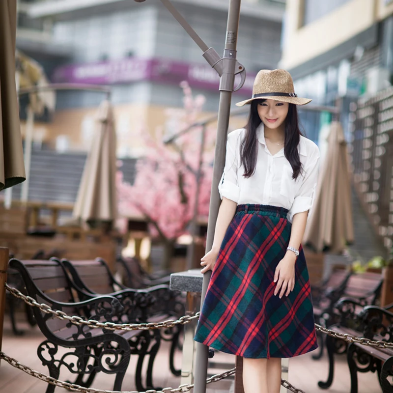 2018 Plaid Skirt Women Long A-Line British Style Woolen Plaid Skirts Kilt Winter Vintage Tartan Umbrella Plaid Skirts
2018 Plaid Skirt Women Long A-Line British Style Woolen Plaid Skirts Kilt Winter Vintage Tartan Umbrella Plaid Skirts
