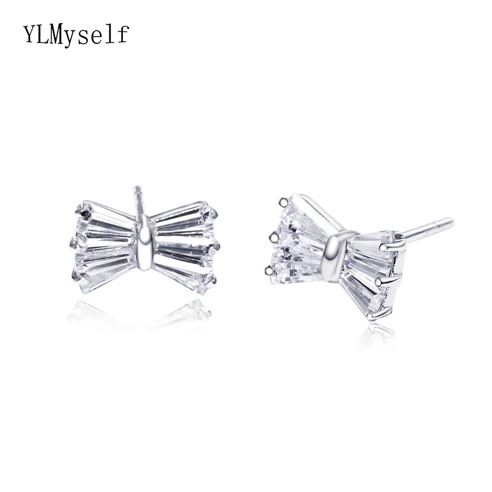 Real 925 Metal Stud Earrings Bow design Jewelry Lovely Zirconia Cute Jewellery Korean Fine Sterling Silver Small Earring
Real 925 Metal Stud Earrings Bow design Jewelry Lovely Zirconia Cute Jewellery Korean Fine Sterling Silver Small Earring