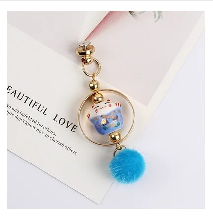 SUEF Lucky cat pendant small pendant mobile phone chain short hanging rope lovers key ring ring ceramic
SUEF Lucky cat pendant small pendant mobile phone chain short hanging rope lovers key ring ring ceramic