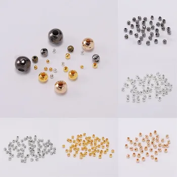 100pcs Gold Rhodium Metal Beads Smooth Ball Spacer Beads For Jewelry Making Findings DIY Jewelry Accessories Supplies
100pcs Gold Rhodium Metal Beads Smooth Ball Spacer Beads For Jewelry Making Findings DIY Jewelry Accessories Supplies