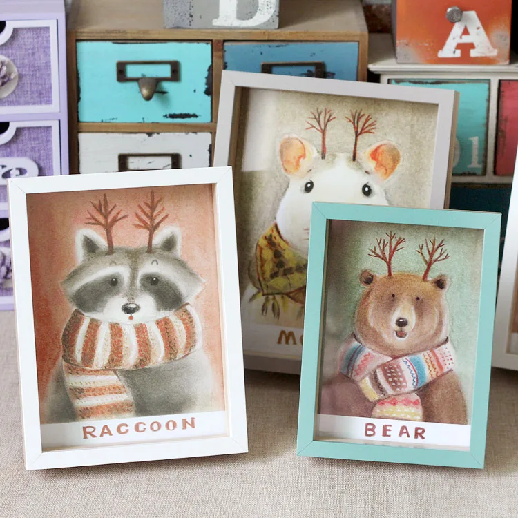 Small Animal Log Style Colorful Photo Frame Photo Paper Decorative Picture Frame Creative Ornament Decoration Pictures Frames
Small Animal Log Style Colorful Photo Frame Photo Paper Decorative Picture Frame Creative Ornament Decoration Pictures Frames