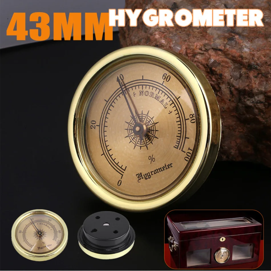 43mm Precision Cigarette Hygrometer Waterproof Accurate Mechanical Humidor Round Hygrometers Humidity Detector Cigar Accessories
43mm Precision Cigarette Hygrometer Waterproof Accurate Mechanical Humidor Round Hygrometers Humidity Detector Cigar Accessories