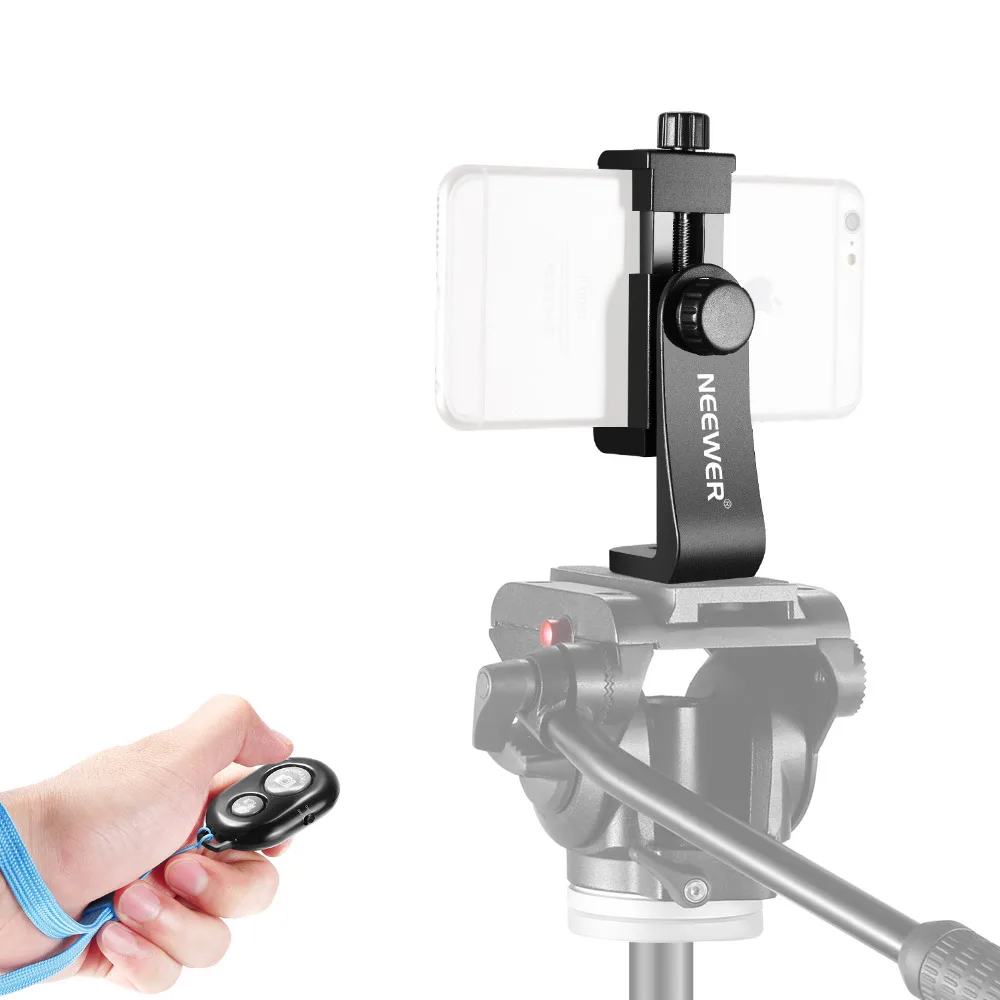 Neewer Smartphone Holder Vertical Bracket with Bluetooth Remote Control Shutter Release, Phone Clip Tripod Adapter for iPhone
Neewer Smartphone Holder Vertical Bracket with Bluetooth Remote Control Shutter Release, Phone Clip Tripod Adapter for iPhone
