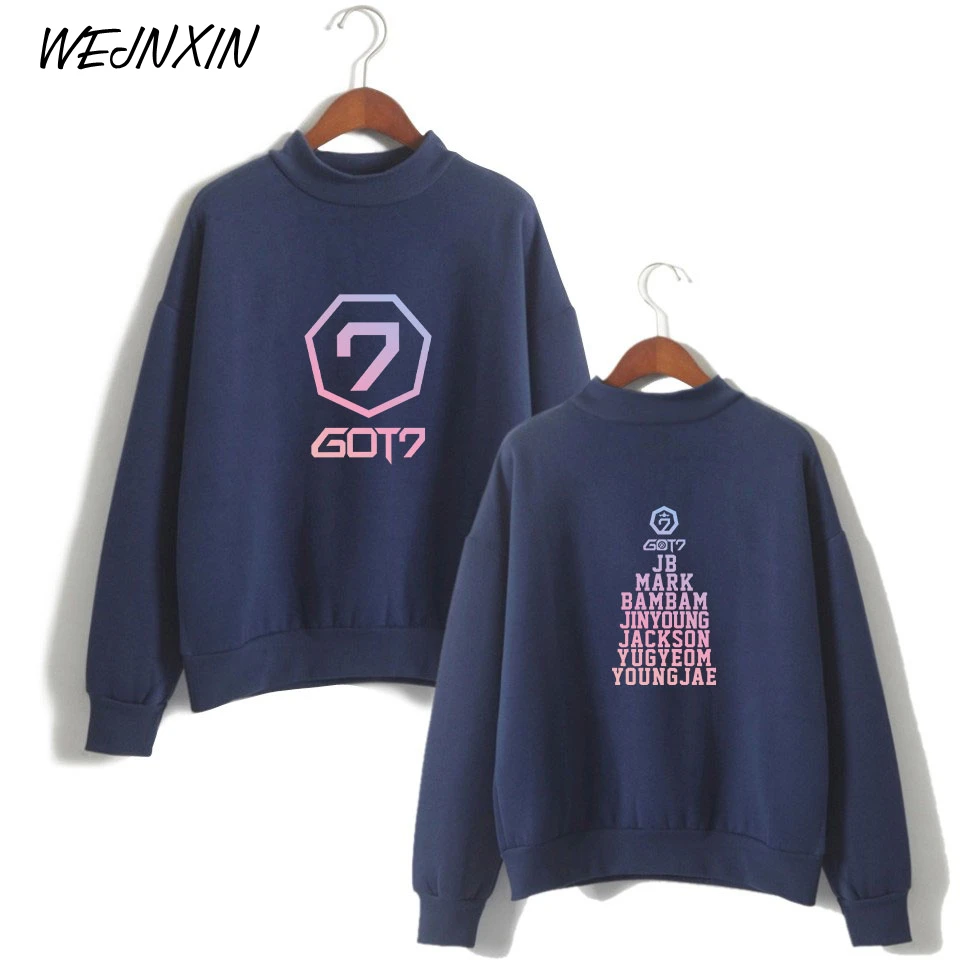 WEJNXIN Kpop GOT 7 Hoodies Women Member Member Name Sweatshirt Pullovers GOT7 Kpop Turtleneck Loose Style Casual Sudadera Mujer
WEJNXIN Kpop GOT 7 Hoodies Women Member Member Name Sweatshirt Pullovers GOT7 Kpop Turtleneck Loose Style Casual Sudadera Mujer