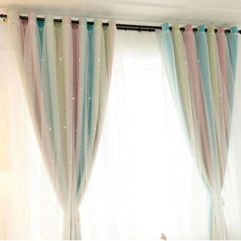 Openwork Stars Blackout Curtains Bedroom Kitchen Sheer Curtains Double Layer Of Cloth Modern Curtains For Living Room
Openwork Stars Blackout Curtains Bedroom Kitchen Sheer Curtains Double Layer Of Cloth Modern Curtains For Living Room