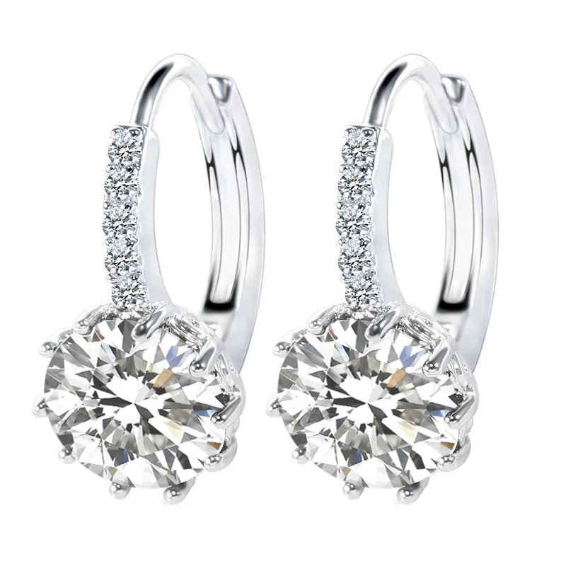 Brand New Design Fashion Charm Round Austrian Crystal Hoop Earrings 925 Sterling Silver Shiny Rhinestone Jewelry for women
Brand New Design Fashion Charm Round Austrian Crystal Hoop Earrings 925 Sterling Silver Shiny Rhinestone Jewelry for women