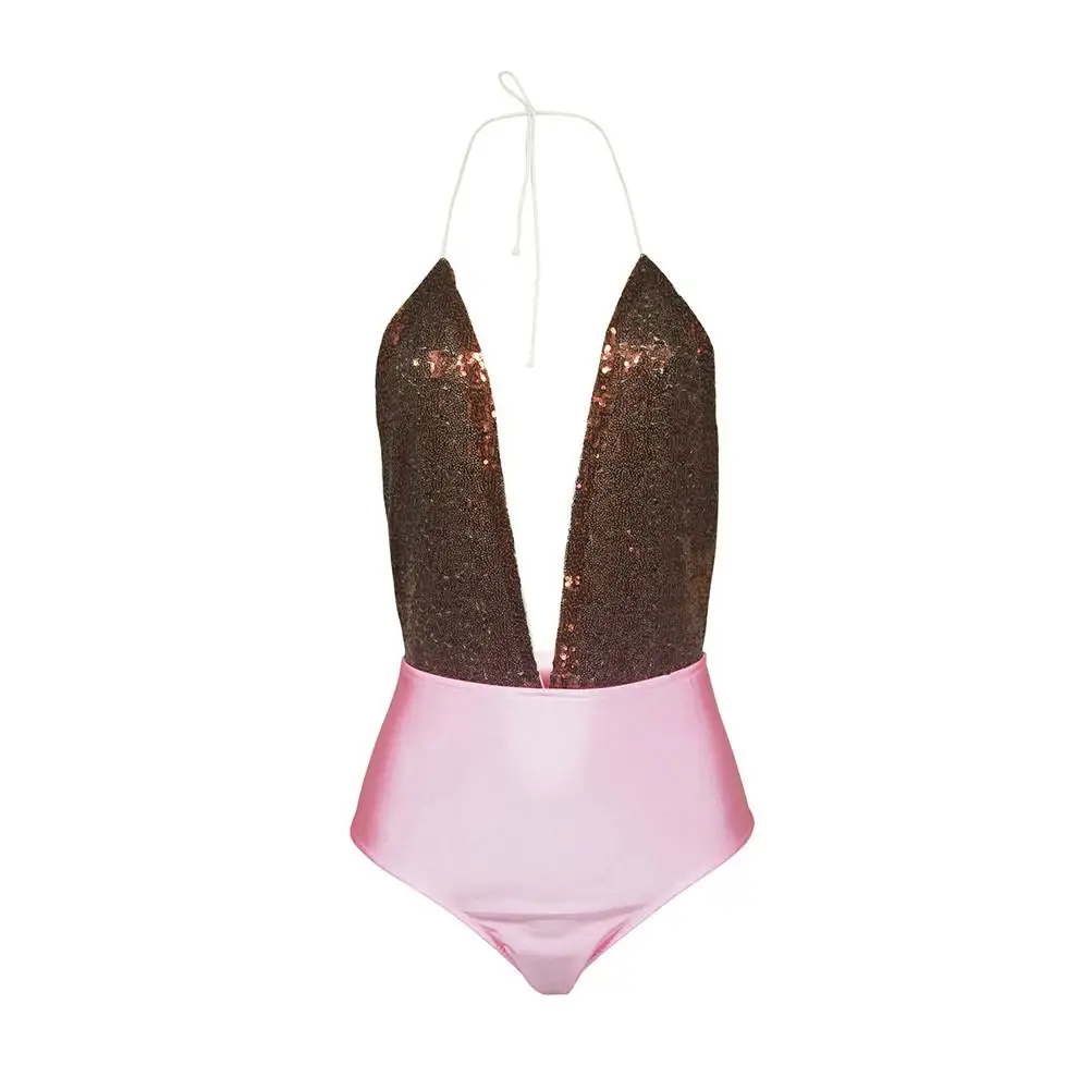 2019 Shining Sequin One Piece Swimsuit Women Swimwear Deep V Bodysuit Backless Bathing Suit Beach Wear High Cut Swim Suit
2019 Shining Sequin One Piece Swimsuit Women Swimwear Deep V Bodysuit Backless Bathing Suit Beach Wear High Cut Swim Suit
