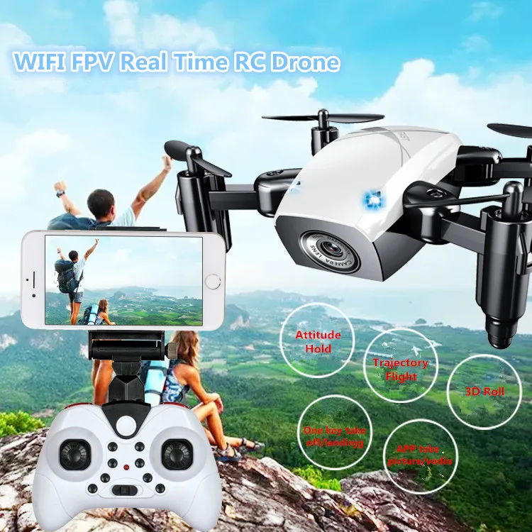 Mini Cute Foldable RC Quadcopter attitude hold headless and 360 degree rolling WIFI FPV rc drone with HD camera vs KY901 JY018
Mini Cute Foldable RC Quadcopter attitude hold headless and 360 degree rolling WIFI FPV rc drone with HD camera vs KY901 JY018