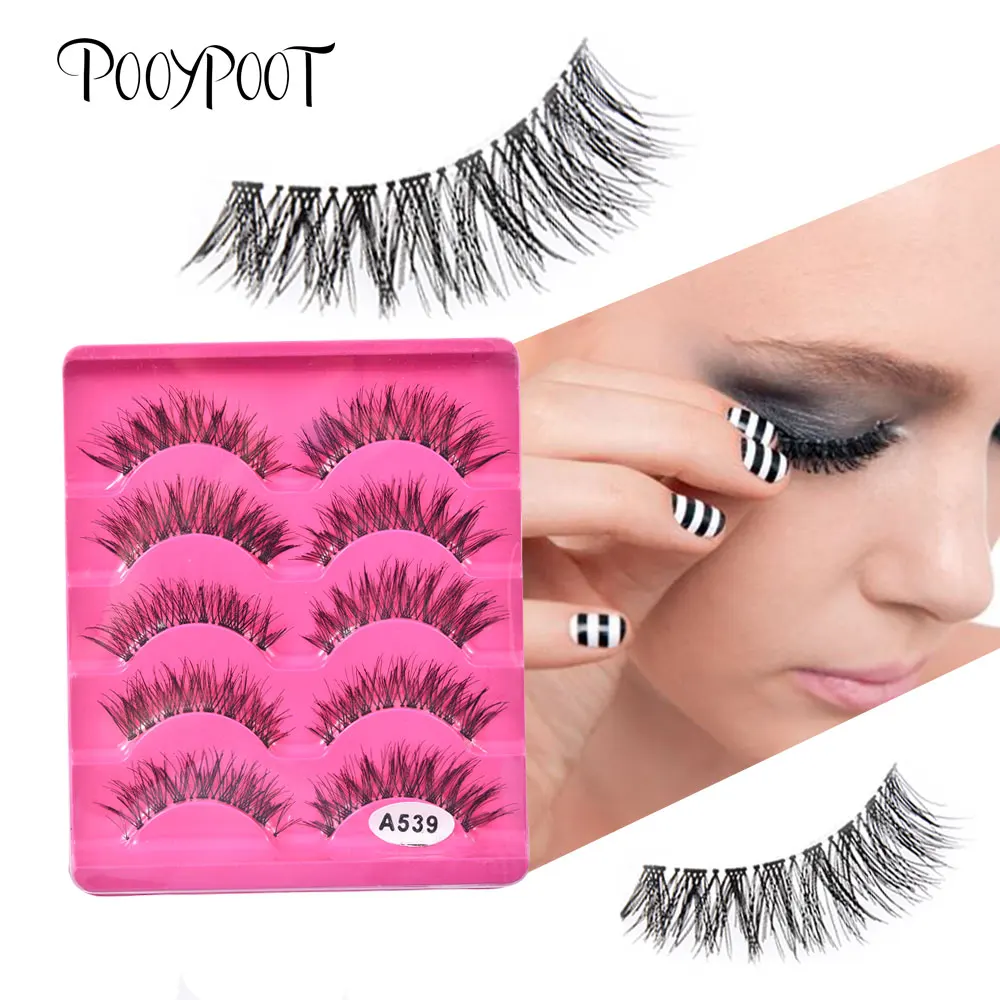 Pooypoot 5 Pairs False Eyelashes Individual Natural Thick Eyelashes Extensions Handmade 3D Fake Eye Lashes Beauty Makeup Tools
Pooypoot 5 Pairs False Eyelashes Individual Natural Thick Eyelashes Extensions Handmade 3D Fake Eye Lashes Beauty Makeup Tools