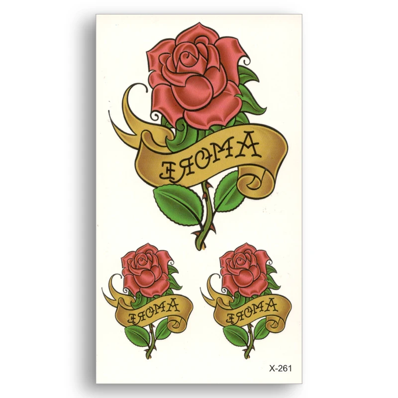 Waterproof Temporary stickers Water Transfer Flash fake tattoo Sexy Body Art old school red rose love Amoretto Men Women
Waterproof Temporary stickers Water Transfer Flash fake tattoo Sexy Body Art old school red rose love Amoretto Men Women