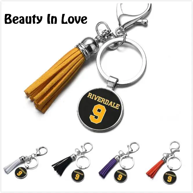 Trendy Riverdale Number 9 Metal Keychain Key Chain Crystal Leather Tassels Pendant Key Ring Women Men Bag TV Show F286
Trendy Riverdale Number 9 Metal Keychain Key Chain Crystal Leather Tassels Pendant Key Ring Women Men Bag TV Show F286