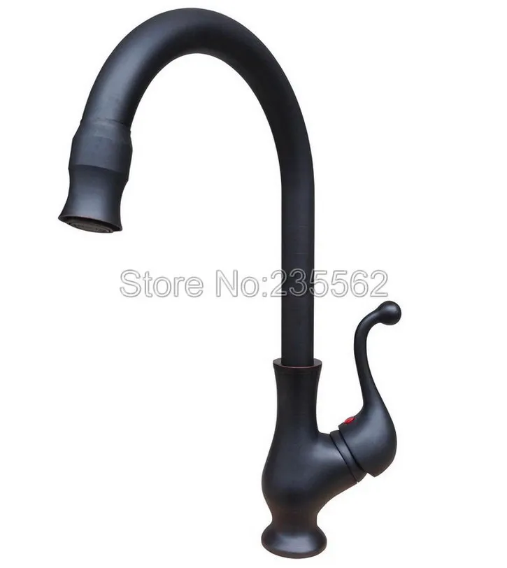 Black Oil Rubbed Bronze Single Lever Kitchen Sink Faucet Swivel Spout Hot & Cold Mixer Tap Lnf333
Black Oil Rubbed Bronze Single Lever Kitchen Sink Faucet Swivel Spout Hot & Cold Mixer Tap Lnf333