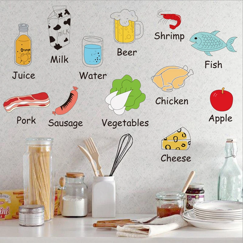 Cartoon Object Name Nursery Decor Sticker Picture Learning Kids Room Wall Stickers Muraux Fridge Decoration Kitchen Poster SD094
Cartoon Object Name Nursery Decor Sticker Picture Learning Kids Room Wall Stickers Muraux Fridge Decoration Kitchen Poster SD094