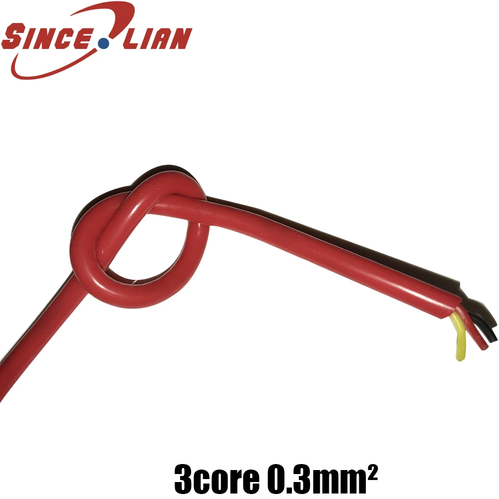 10M Red Ultra-Soft Silicone Motor lead Wire High Temperature 3 core Waterproof Oil resistant 0.3 Square tinned copper Cable
10M Red Ultra-Soft Silicone Motor lead Wire High Temperature 3 core Waterproof Oil resistant 0.3 Square tinned copper Cable